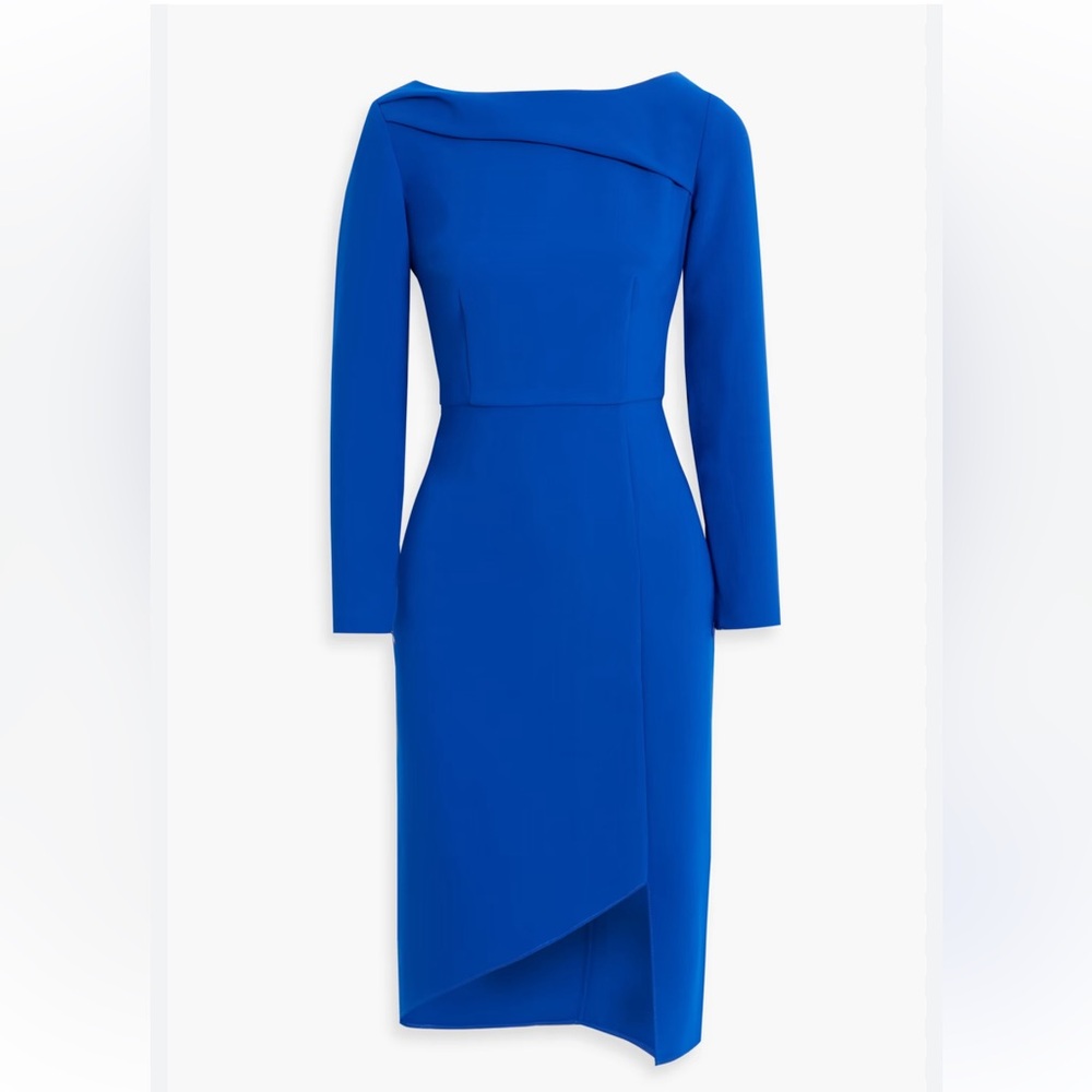 NWT Sachin & Babi Patrizia Blue Asymmetrical Crepe Dress Size 10 - Picture 5 of 15
